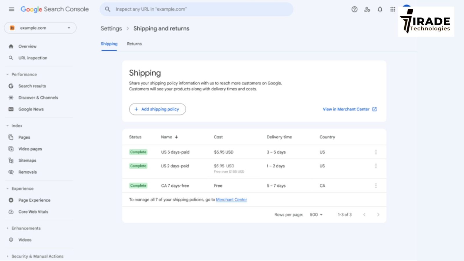 Streamline Customer Experience: Configure Shipping and Returns Directly in Search Console