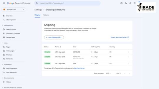 Streamline Customer Experience: Configure Shipping and Returns Directly in Search Console